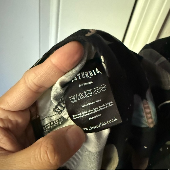 DISTURBIA black bug moth butterfly v neck back sleeveless mini dress - Picture 7 of 7